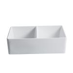 33 X 22 33 L X 20 W Farmhouse Kitchen Sink Double Bowl Drop In Large White