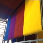 Soft Safe Harmless Colorful Artificial Grass / Blue Fake Grass Synthetic Lawn
