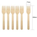 100% Natural Biodegradable Birch Wood Fork Disposable Wooden Utensil Natural