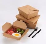 Bioegradable Kraft Paper Food Container Lunch Meal Box Kraft Paper Box