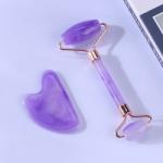 56g Rose Quartz Facial Roller , Jade Massage Roller For Face Massage