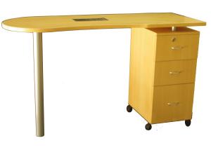 Wholesale Vent System Wooden Mobile Nail Desk Furniture For Spa , 46cm Depth from china suppliers