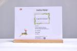 Beech Wood Wooden Base T Shape Clear Acrylic Sign Holder Wedding Menu Card