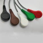 4 Leads Monitoring PH ECG Trunk Cable , AHA Holter Leads Heart Monitor