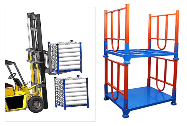 Pallet Stacking Rack  For fabric roll storage