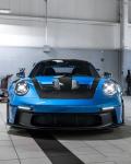 Blue Porsche Body Kit 992 GT3RS Style Dry Carbon Fiber Hood