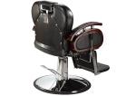 Reclining Backrest Salon Barber Chair Brown With PU Leather Materials 48.5 KGs