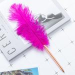 Colorful Feather Ball Point Pen Metal Creative Gift Ballpoint Pens For Office