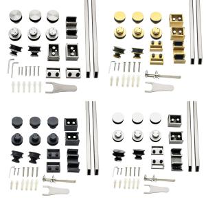 Wholesale Modern Design Double Pipe Bar Frameless Ss304 8-12mm Shower Sliding Door Fittings from china suppliers