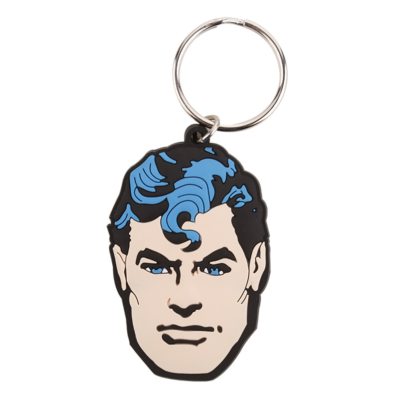 Wholesale Customized 3D Relief Soft PVC Keychain, Fitted With Nickel Plated Keychain