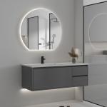High Toughness Bathroom Furniture Vanities Solid Wood Material