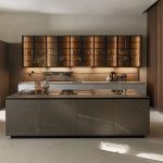 Luxury Quartz Countertops Kitchen Cabinets Complete Contemporary Glass Door Wall