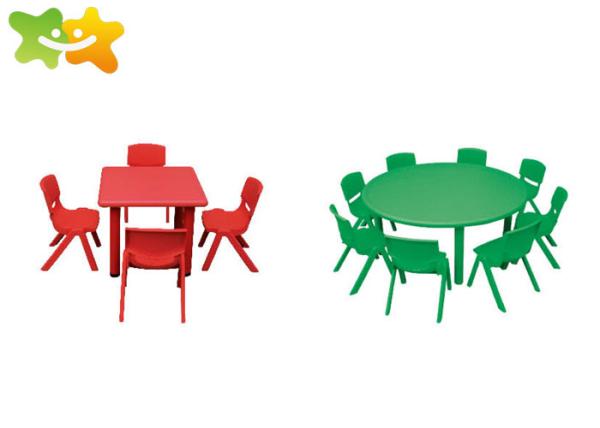 Plastic Kindergarten School Furniture Splayed Shape Type Long Durability Space