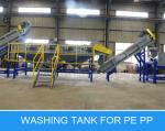 CE PE Film Washing Line , Waste Plastic Pp Pe Recycling Line 1500kg Per Hour