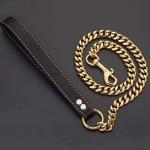 15mm Gold Stainless Steel Heavy Duty Dog Chain Leads Walking Dog Training