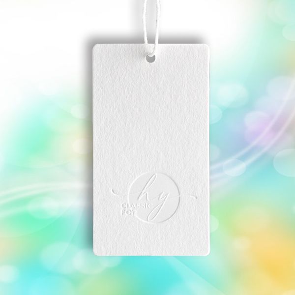 Logo Printing Clothing Label Paper Card Hang Tags With Cotton String