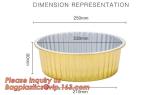 Aireline Rectangle Shaped, Disposable Aluminum Foil Pan, Take-Out Food