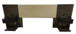 walnut wood frame with vinyl upholstery king/queen size wooden headbaord for 5