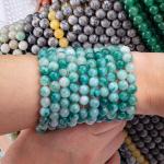 8mm Blue Jade Gemstone Beads Healing Crystal Stone Beads For Jewelry Making