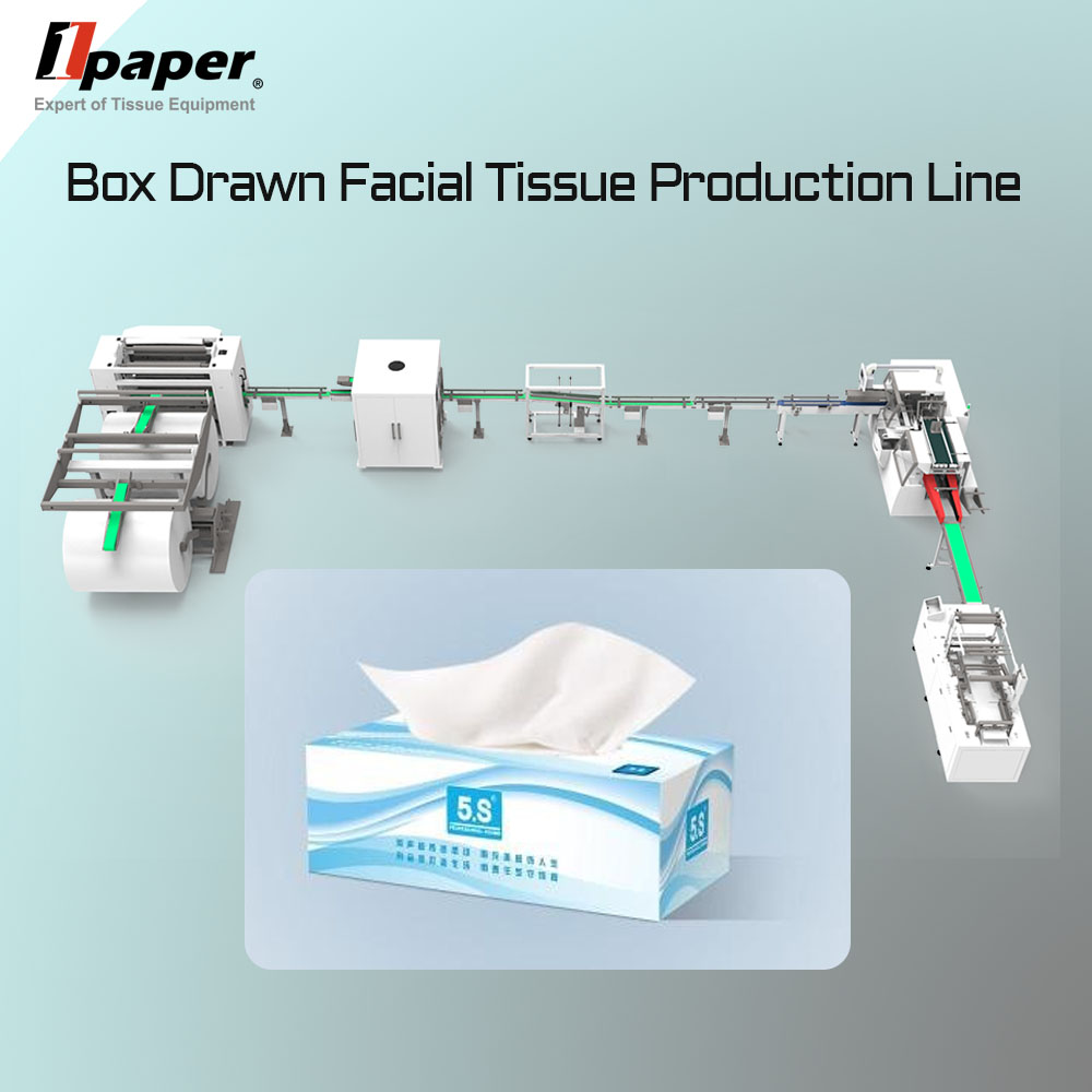 3520 KG Soft Type Facial Tissue Production Line with Slitting Rewinder Key Machines