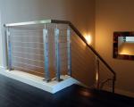 1.35mm Thickness Stainless Steel Stair Railing , SS Wire Balustrade No Welding