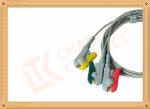 0.6m ECG Patient Cable Lead Wires Copper Conductor Material , Din Style