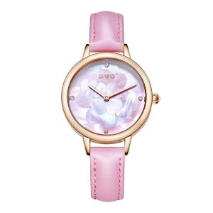 Wholesale Mineral Glass Lens Leather Strap Quartz Watch MOP Dial Alloy Quartz Wrist Watch from china suppliers