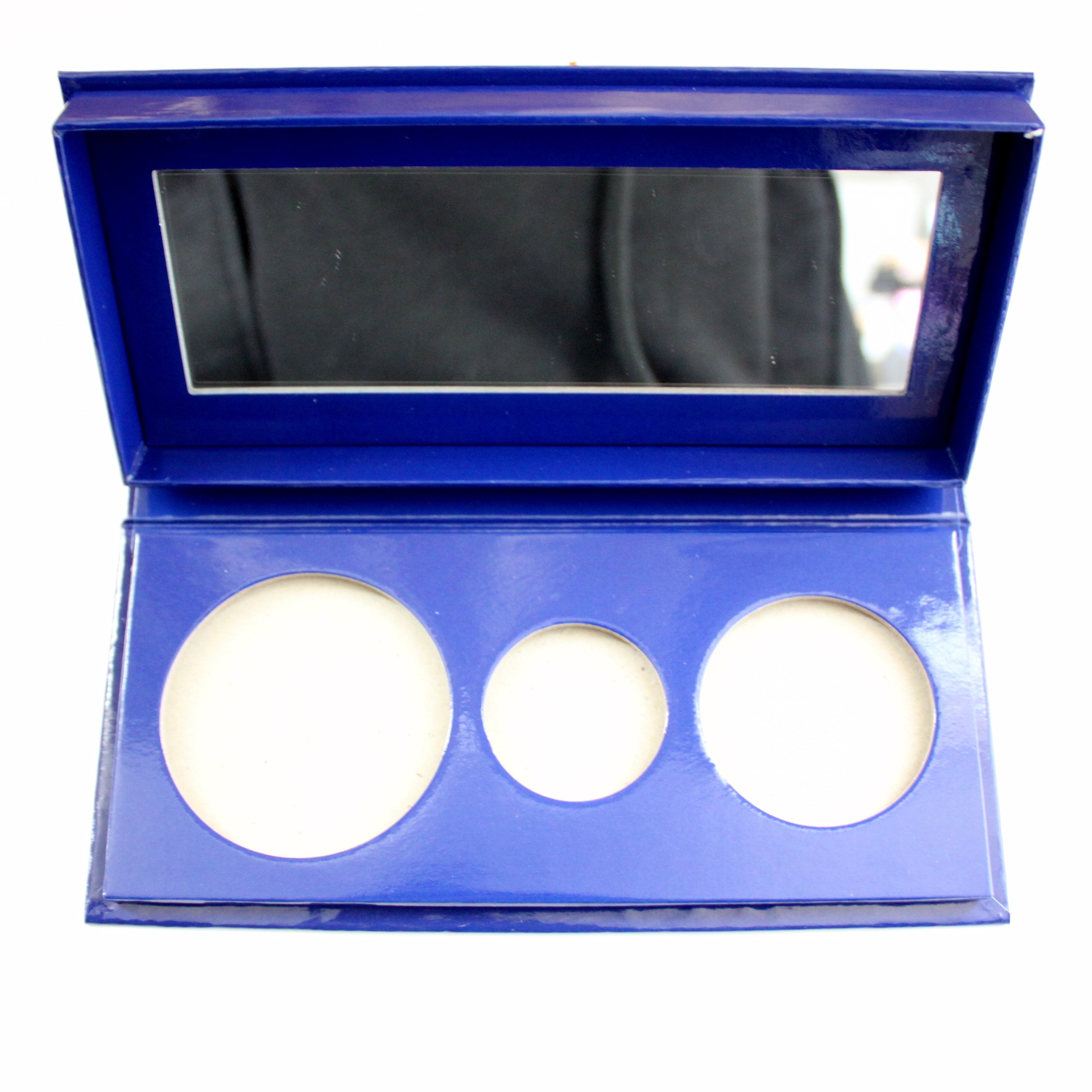 3 Pans Empty Baked Eyeshadow Palette Custom Packaging Pantone Color Printing