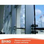 Shopping Mall Curved Glass Curtain Wall , Stainless Steel Curtain Wall