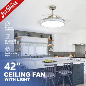 Wholesale 1stshine Ceiling Fan 2022 Interior Design Decorative Fan Light Retracting Hidden Blades from china suppliers