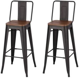 Wholesale Industrial Vintage Bar Stools With Backs / Commercial Metal Bar Stools from china suppliers