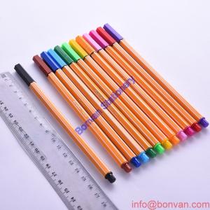 Wholesale Superfine 0.4mm plastic grey stripped barrel fine liner pen,yellow fineliner pen from china suppliers