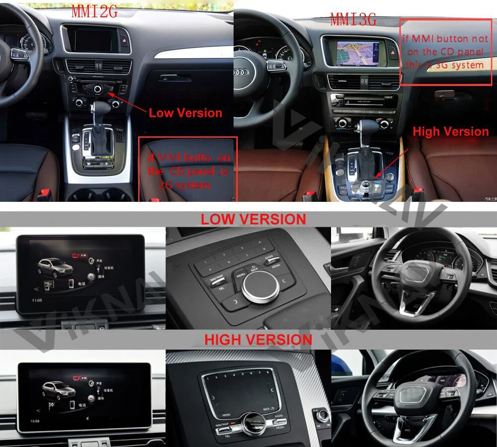 Viknav 2009-2021 A4L Audi Android Radio Car Stereo DVD Multimedia Player
