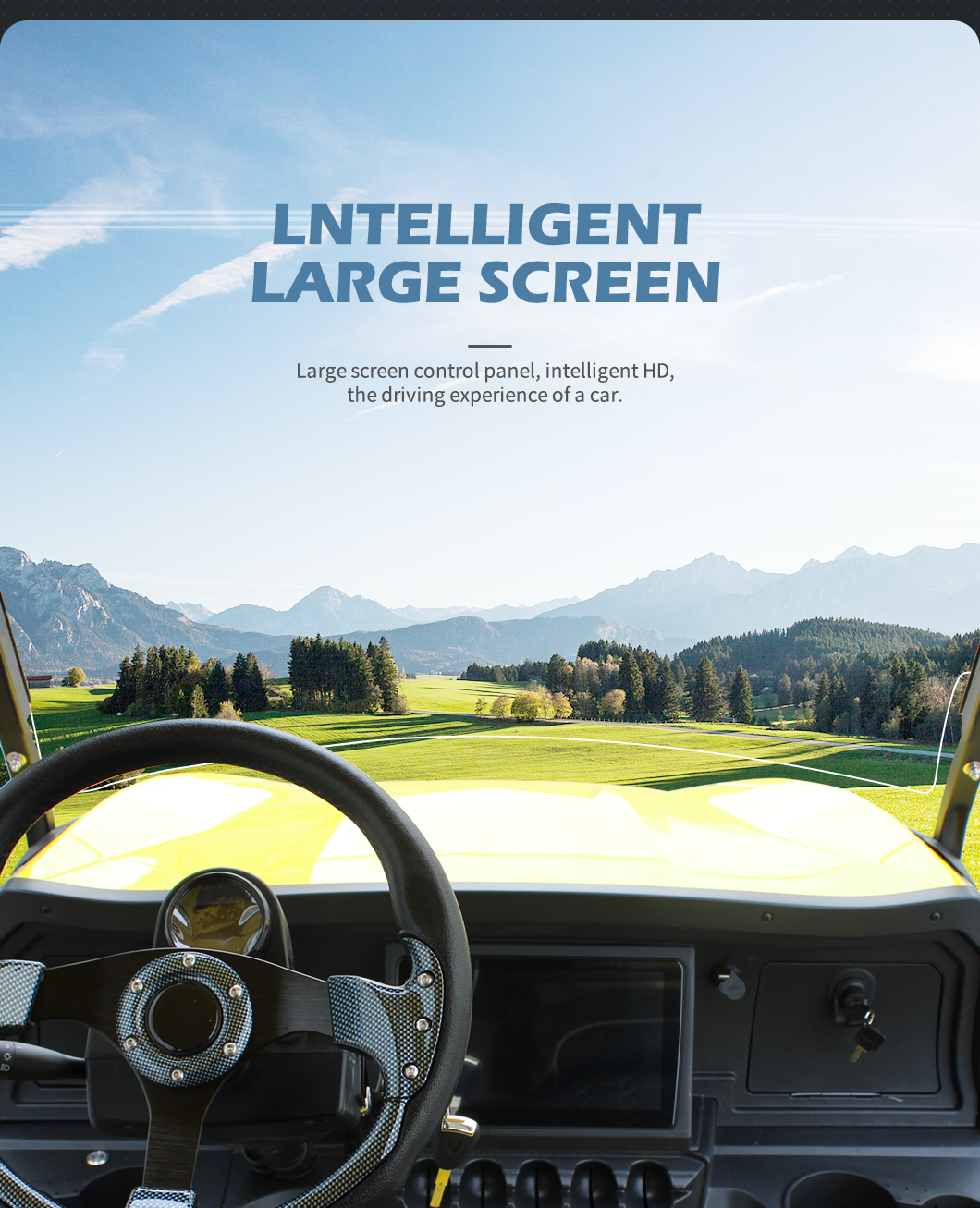 Electric Hunting Golf Cart 4 Seater with LCD Display and Rear Hub Motor at Affordable