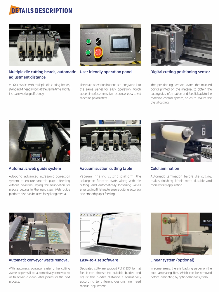 Self-Adhesive Label Finisher Multifunctional Roll Digital Label Paper Cutting Machine