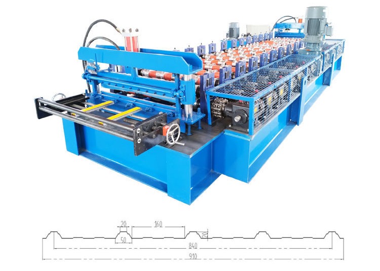 Zinc Plating Colored Sheet Steel Profile Roll Forming Machine Speed 20-25M/Min