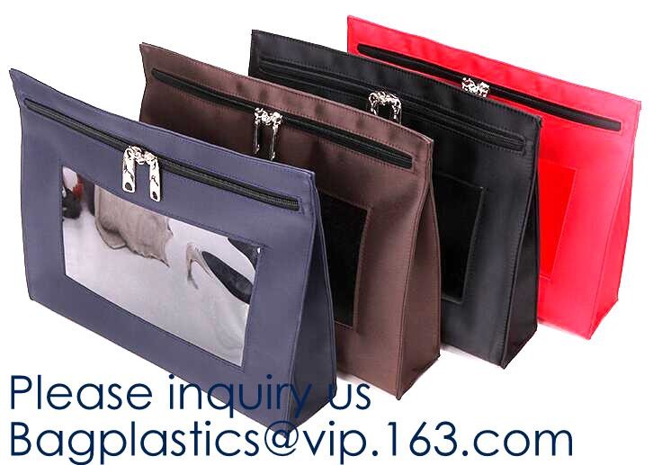 Zipper Vinyl PVC Leather Bank Deposit Bags Bank Deposit Bag With Key Ring,Locking Courier Bag 1000 Denier Nylon Combinat