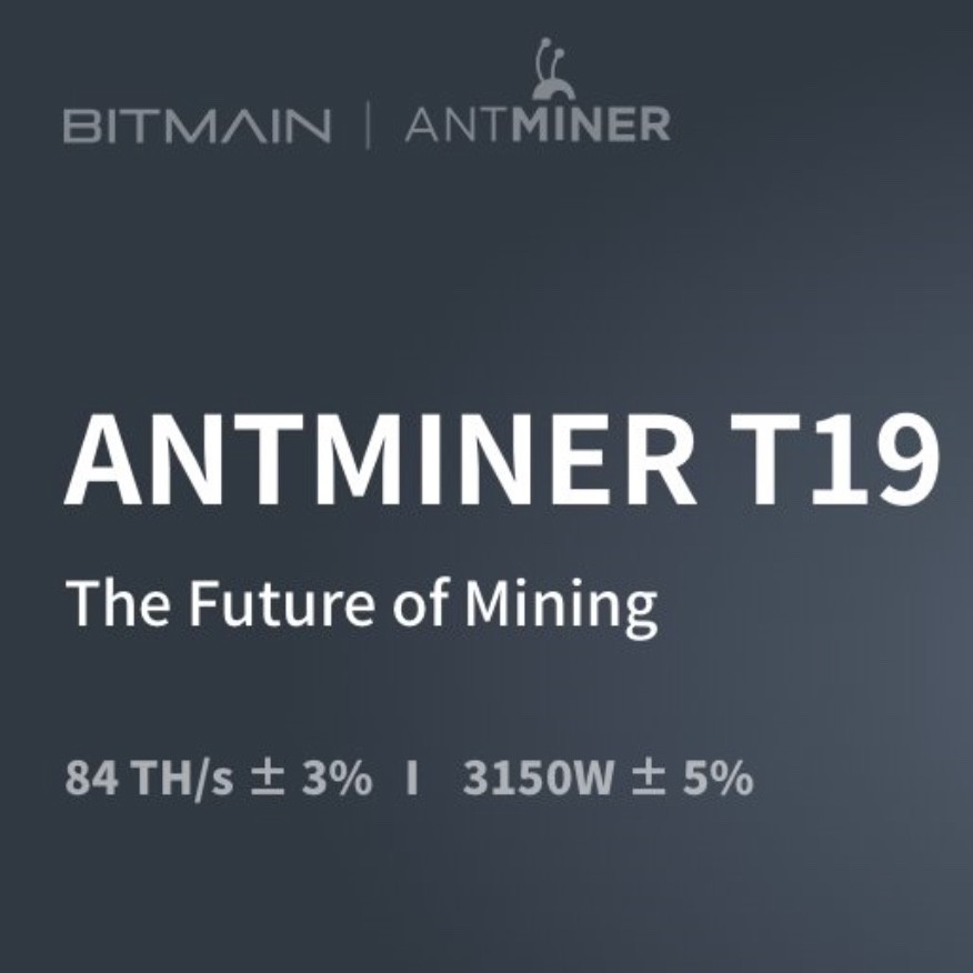 Bitmain Antminer T19 84t Bitcoin Miner Machine 3150W SHA256