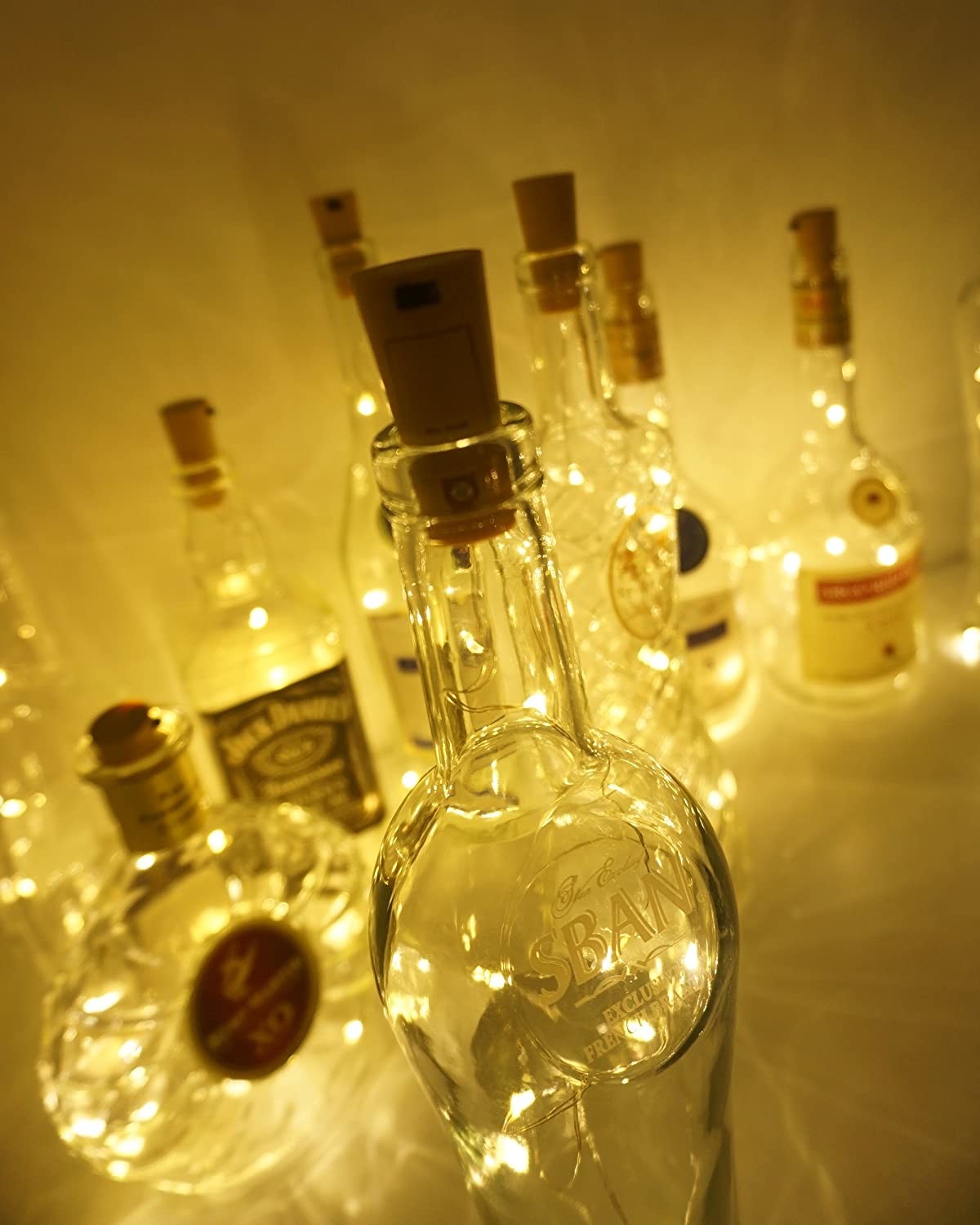 LoveNite Wine Bottle Lights with Cork, String Lights for DIY, Party, Decor, Christmas, Halloween,Wedding(Warm White)