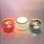 Tea Light Candle Holder Dome Shaped Porcelain 1 Color Pillar Holder