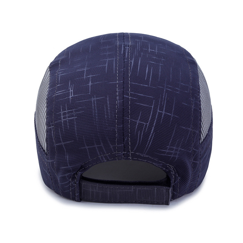 Custom Running Cap Outdoor Quick Dry Sport Cap soft fabric and mesh breathable baseball cap color: red &blue