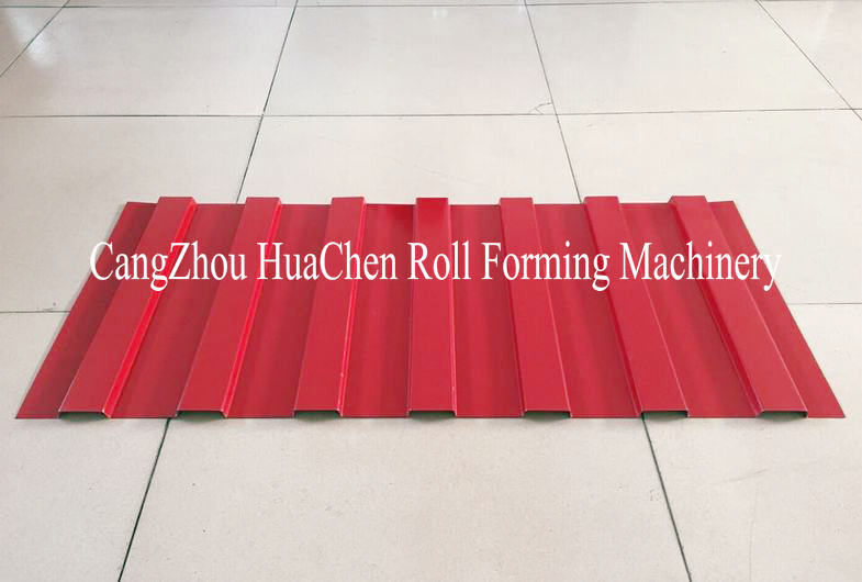 Galvanized Standing Seam Roofing Sheet Roll Forming Machine Blue Color Coated
