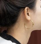 Oem Gold Hoop Earrings For Women Girls Gold Plated Knot Statement Lightweight