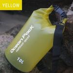 Transparent Matte PVC Water Resistant Bag , Green Dry Bag For Outdoor Activities