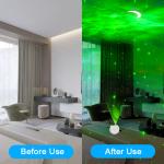 5V 2A USB Moon And Stars Night Light Projector Voice Control