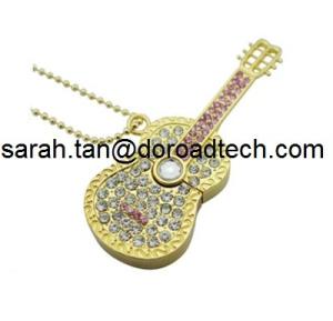 Wholesale New Cute Jewelry Guitar USB Flash Drives Full Capacity Guaranteed from china suppliers