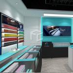 MDF Smoke Glass Shop Display Cabinet ODM