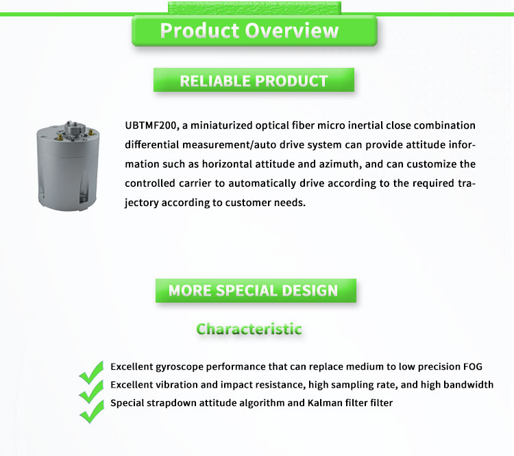 200 Baud Rate Output Form UNIVO UBTMF200Y Fiber Optic Micro Inertial Measurement System