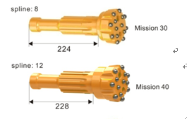 Mission 80 DTH Drill Bit Premium High Durability Long Service Lifetime