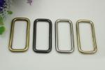 Wholesale 50 mm light gold metal wire iron square ring strap buckle for bags